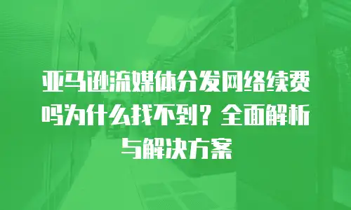 亚马逊流媒体分发网络续费吗为什么找不到？全面解析与解决方案