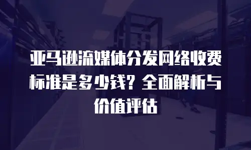 亚马逊流媒体分发网络收费标准是多少钱？全面解析与价值评估