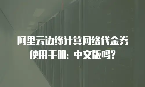 阿里云边缘计算网络代金券使用手册: 中文版吗?