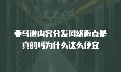 亚马逊内容分发网络返点是真的吗为什么这么便宜