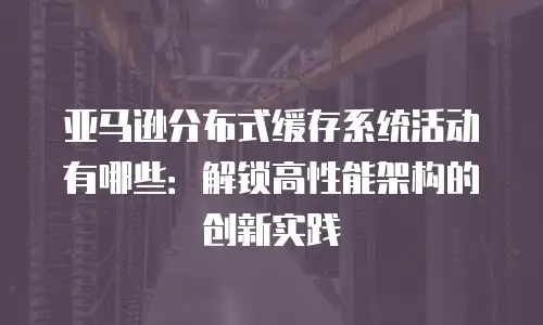 亚马逊分布式缓存系统活动有哪些：解锁高性能架构的创新实践