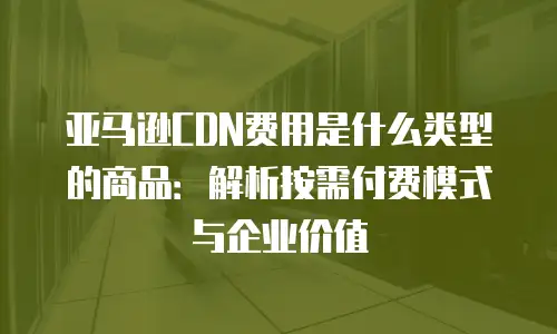 亚马逊CDN费用是什么类型的商品：解析按需付费模式与企业价值