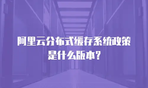 阿里云分布式缓存系统政策是什么版本？