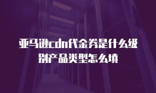 亚马逊cdn代金券是什么级别产品类型怎么填