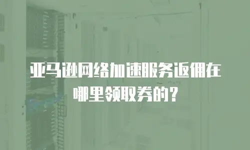 亚马逊网络加速服务返佣在哪里领取券的？