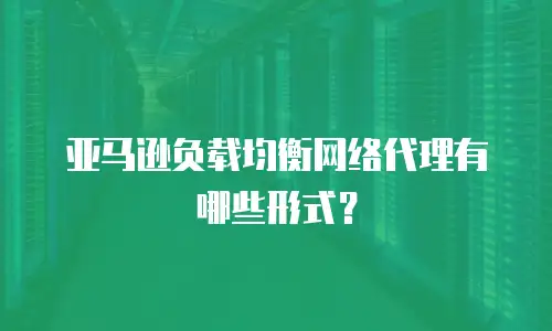 亚马逊负载均衡网络代理有哪些形式？