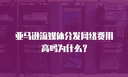 亚马逊流媒体分发网络费用高吗为什么？