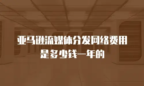 亚马逊流媒体分发网络费用是多少钱一年的