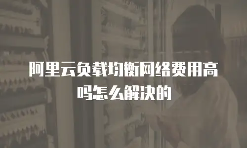 阿里云负载均衡网络费用高吗怎么解决的