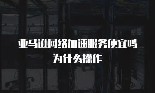 亚马逊网络加速服务便宜吗为什么操作