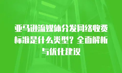 亚马逊流媒体分发网络收费标准是什么类型？全面解析与优化建议