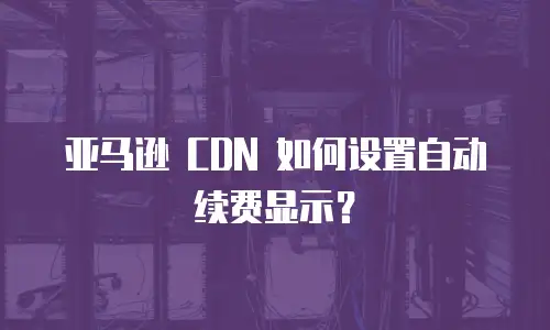 亚马逊 CDN 如何设置自动续费显示？