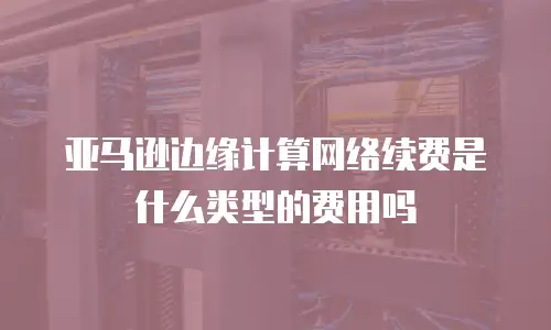 亚马逊边缘计算网络续费是什么类型的费用吗