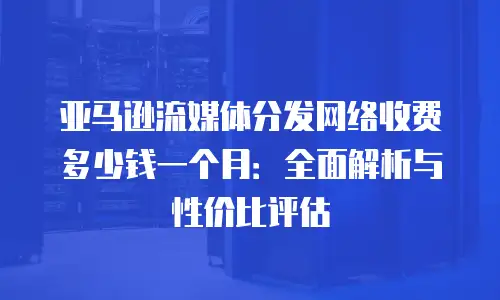 亚马逊流媒体分发网络收费多少钱一个月：全面解析与性价比评估