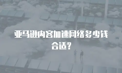 亚马逊内容加速网络多少钱合适？