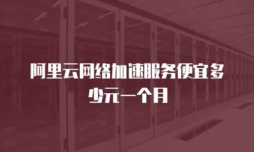 阿里云网络加速服务便宜多少元一个月