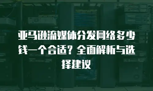 亚马逊流媒体分发网络多少钱一个合适？全面解析与选择建议