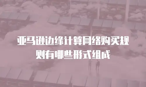 亚马逊边缘计算网络购买规则有哪些形式组成
