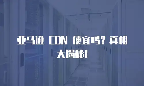 亚马逊 CDN 便宜吗？真相大揭秘！