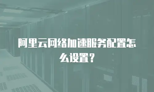 阿里云网络加速服务配置怎么设置？