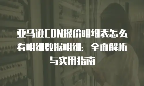 亚马逊CDN报价明细表怎么看明细数据明细：全面解析与实用指南