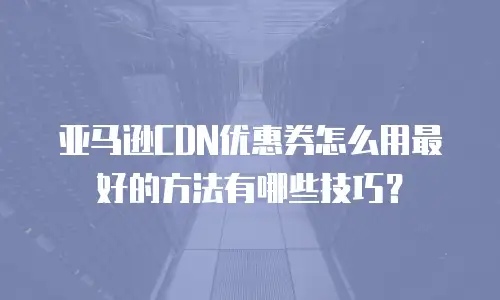 亚马逊CDN优惠券怎么用最好的方法有哪些技巧？