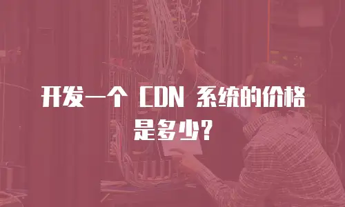 开发一个 CDN 系统的价格是多少？