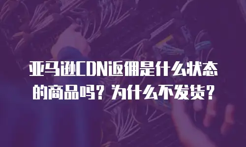亚马逊CDN返佣是什么状态的商品吗？为什么不发货？