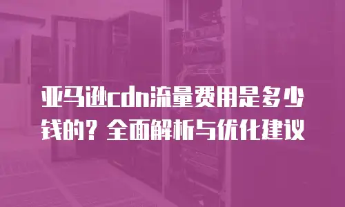 亚马逊cdn流量费用是多少钱的？全面解析与优化建议