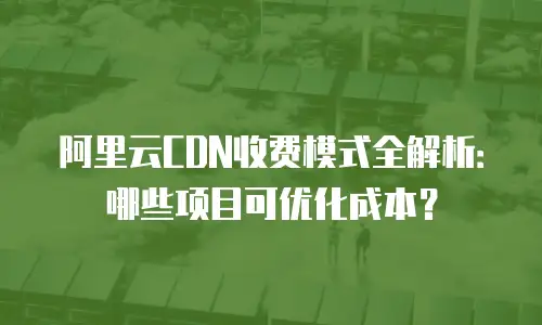 阿里云CDN收费模式全解析：哪些项目可优化成本？