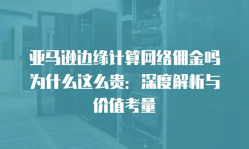 亚马逊边缘计算网络佣金吗为什么这么贵：深度解析与价值考量