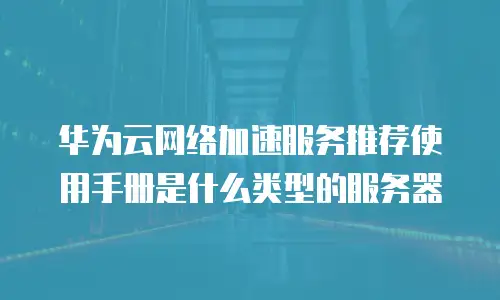 华为云网络加速服务推荐使用手册是什么类型的服务器