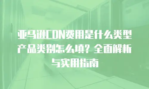 亚马逊CDN费用是什么类型产品类别怎么填？全面解析与实用指南