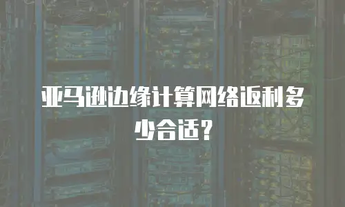 亚马逊边缘计算网络返利多少合适？