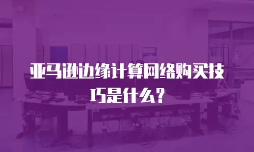亚马逊边缘计算网络购买技巧是什么？