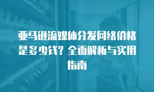 亚马逊流媒体分发网络价格是多少钱？全面解析与实用指南