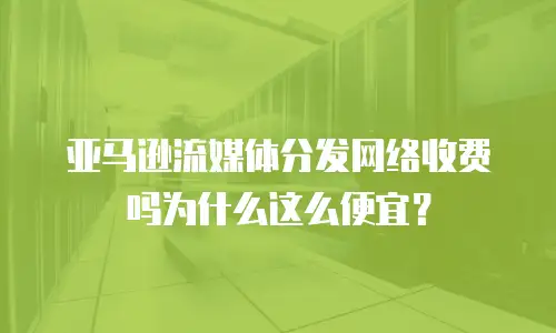 亚马逊流媒体分发网络收费吗为什么这么便宜？