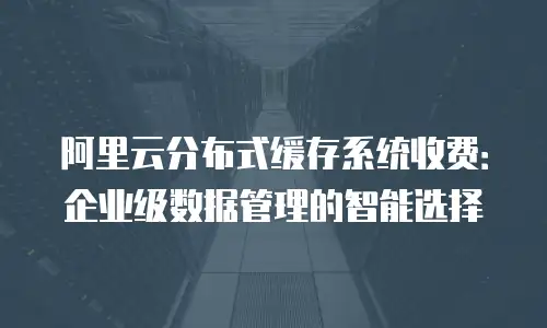 阿里云分布式缓存系统收费：企业级数据管理的智能选择