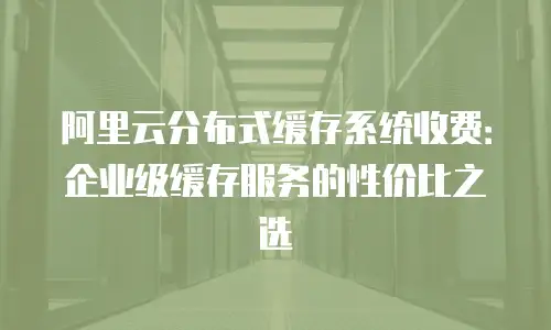 阿里云分布式缓存系统收费：企业级缓存服务的性价比之选