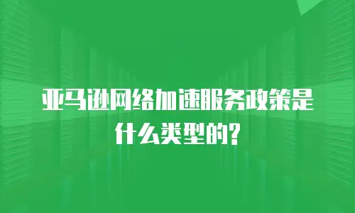 亚马逊网络加速服务政策是什么类型的?