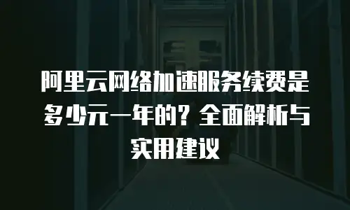 阿里云网络加速服务续费是多少元一年的？全面解析与实用建议