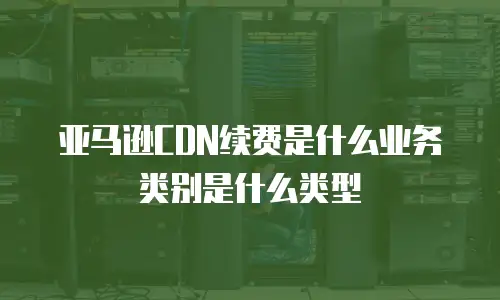 亚马逊CDN续费是什么业务类别是什么类型