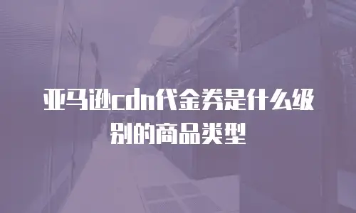 亚马逊cdn代金券是什么级别的商品类型