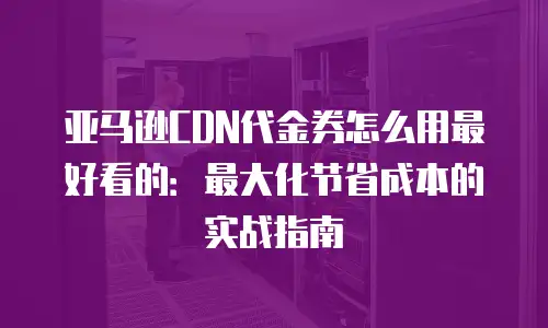 亚马逊CDN代金券怎么用最好看的：最大化节省成本的实战指南