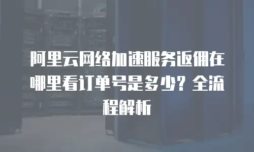 阿里云网络加速服务返佣在哪里看订单号是多少？全流程解析