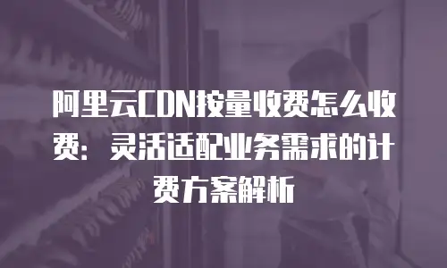 阿里云CDN按量收费怎么收费：灵活适配业务需求的计费方案解析