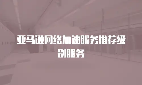 亚马逊网络加速服务推荐级别服务
