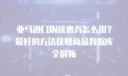 亚马逊CDN优惠券怎么用？最好的方法获取商品数据库全解析