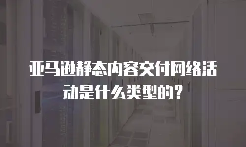 亚马逊静态内容交付网络活动是什么类型的？