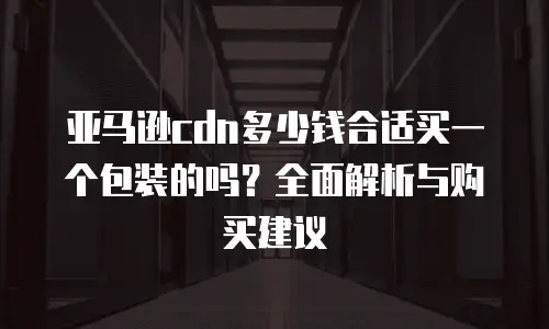 亚马逊cdn多少钱合适买一个包装的吗？全面解析与购买建议